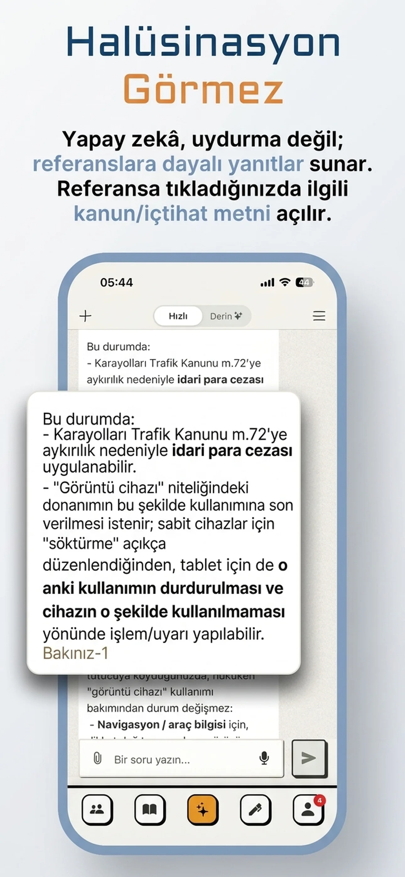 Avukatım Uygulaması Ekran Görüntüsü - Yapay Zeka Sohbeti